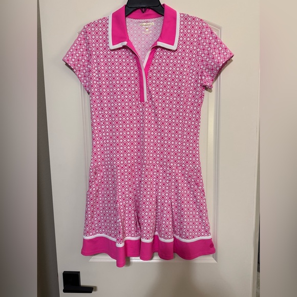 🌸 Brand New Lilly Pulitzer Pink & White Luxletic Jessamy Dress 🌸 Size M - Picture 4 of 16